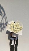 10 Stems White Roses Foam Wrapping S